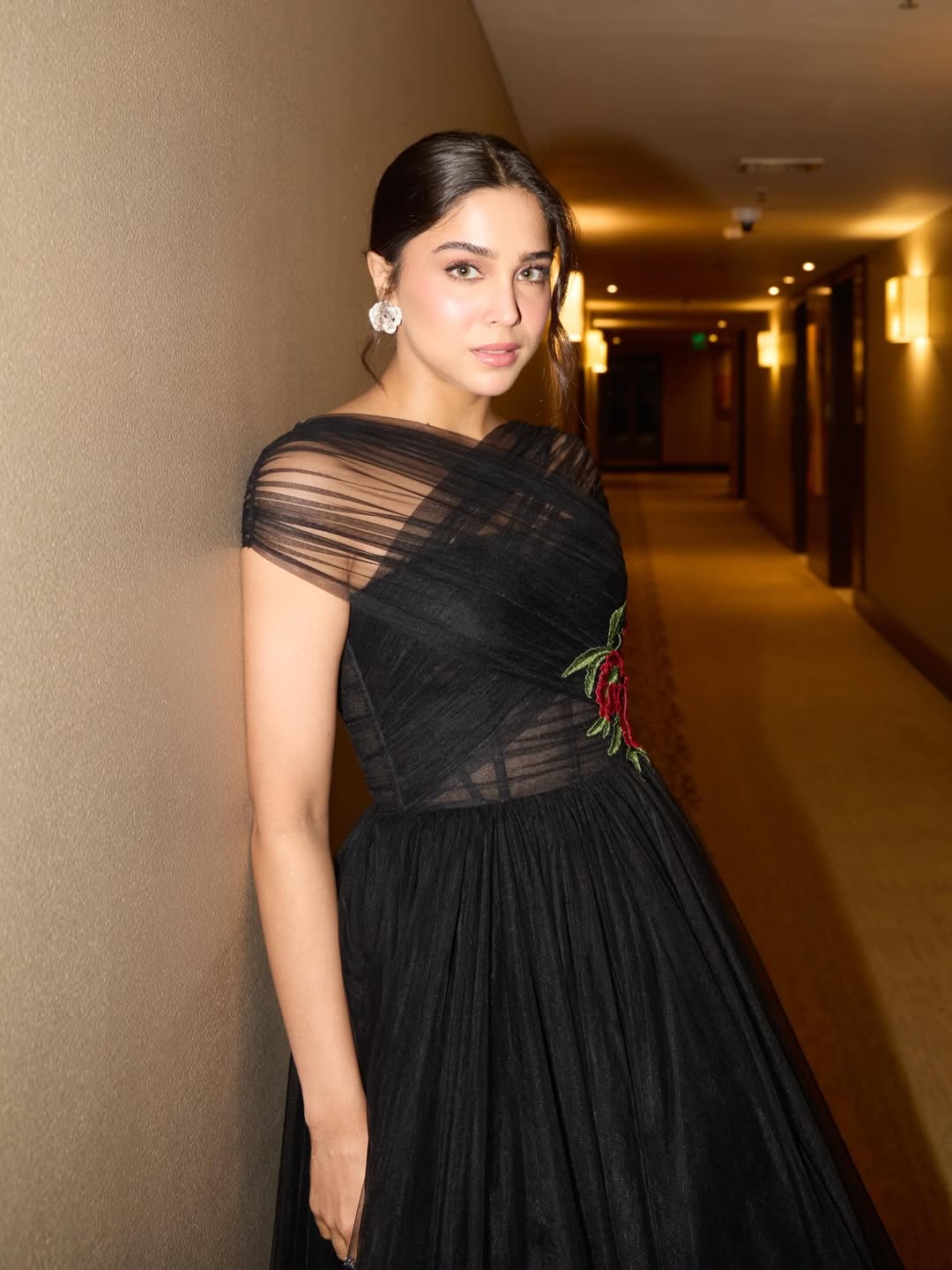 Sharvari Wagh channels dark-Barbie glam in an ethereal black tulle gown