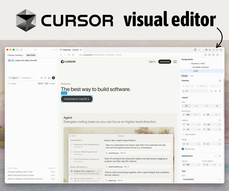 Cursor Launches Visual Editor: AI-Powered Vibe-Coding Enters Web App Design