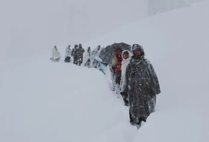 Heavy Snowfall and Rain Lash Himalayan States; 12 Rescued in Jammu & Kashmir